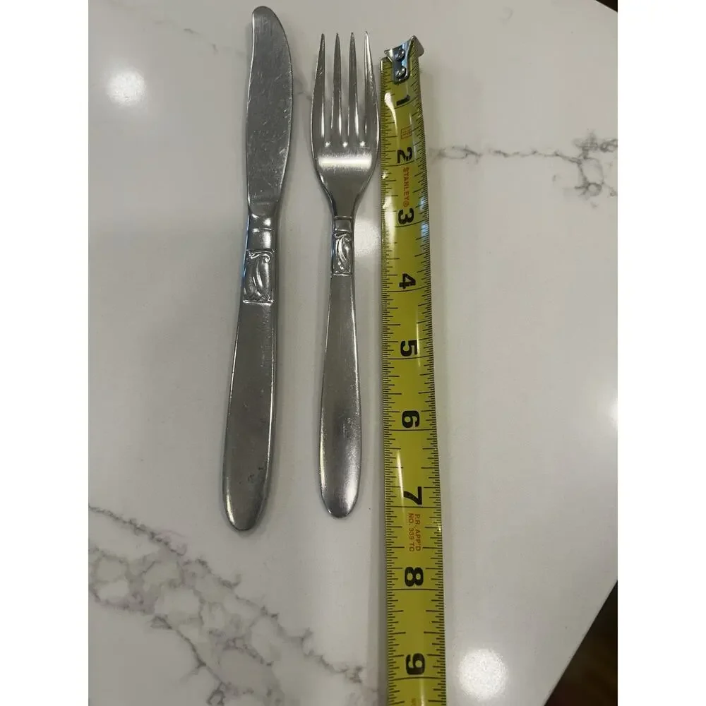 Vtg International CREATION Dinner Knife &‎ Fork Stainless Replacement Flatware